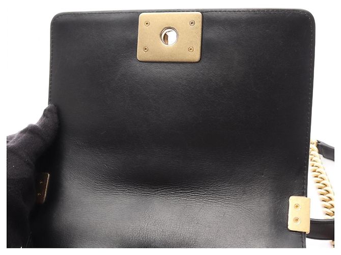 Bolso de hombro Chanel Boy Small Chevron V-Stitch Negro - vista 6