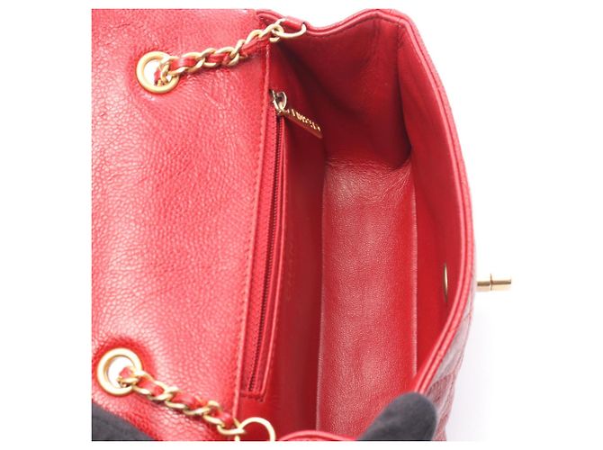 Borsa a tracolla Chanel Mini Matelassé Rosso - vista 3