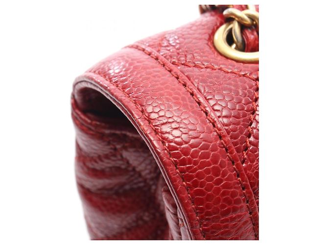 Borsa a tracolla Chanel Mini Matelassé Rosso - vista 9
