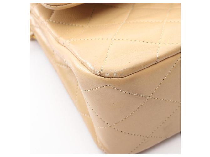 Borsa Chanel Matelassé Double Flap Beige - vista 10