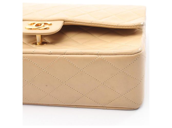 Borsa Chanel Matelassé Double Flap Beige - vista 11