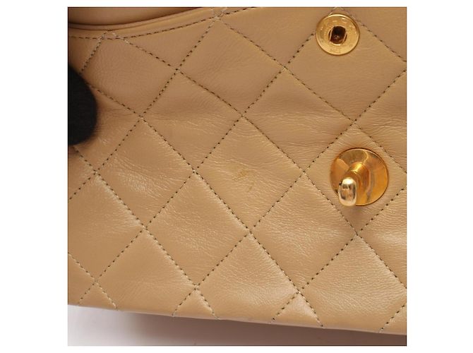 Borsa Chanel Matelassé Double Flap Beige - vista 6