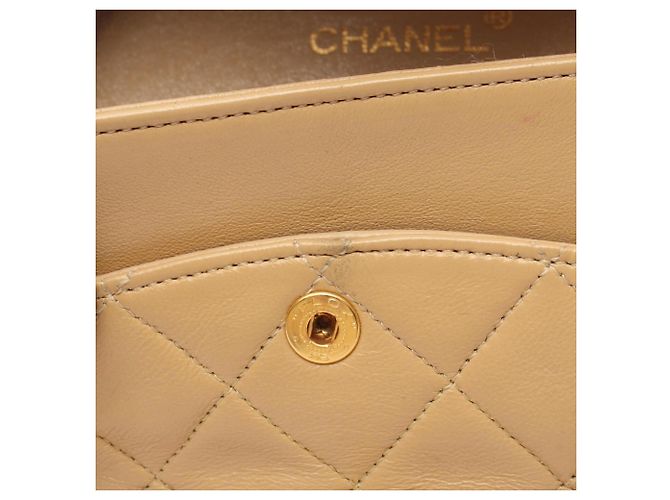 Borsa Chanel Matelassé Double Flap Beige - vista 7