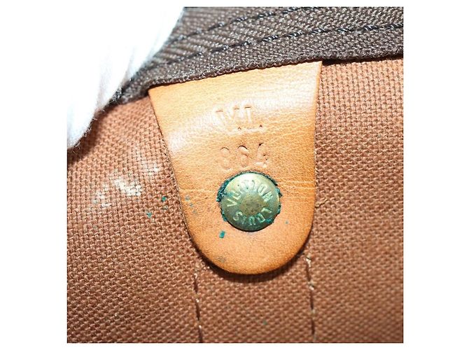 Borsa Keepall Louis Vuitton Monogram Canvas 60 Marrone - vista 7