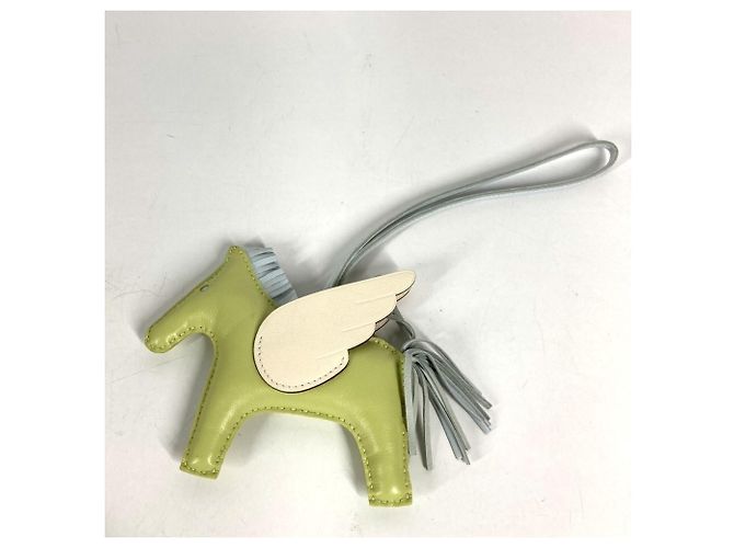 Hermès Portachiavi Cavallo Hermes Cheval Rodeo Pegasus MM Verde Crudo - vista 6