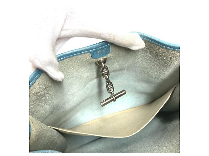 Hermès Borsa in pelle Hermes Vespa PM Blu - vista 14