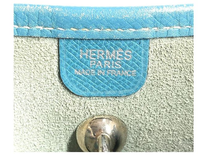 Hermès Borsa in pelle Hermes Vespa PM Blu - vista 16