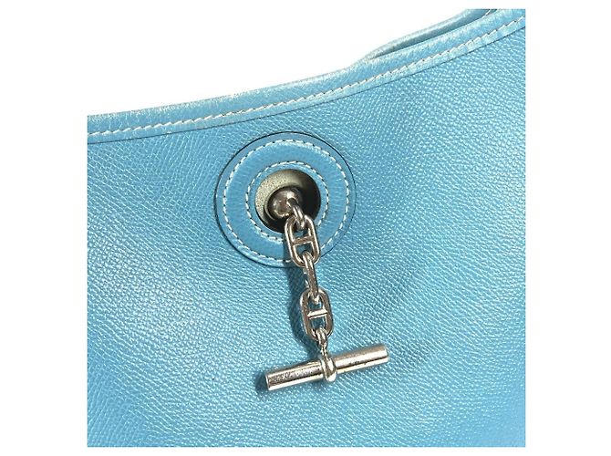 Hermès Borsa in pelle Hermes Vespa PM Blu - vista 9