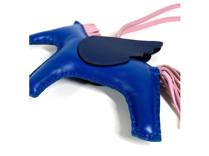 Hermès Llavero Caballo Hermes Cheval Rodeo Pegasus MM Rosa Azul - vista 2