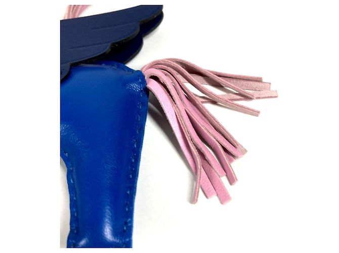 Hermès Llavero Caballo Hermes Cheval Rodeo Pegasus MM Rosa Azul - vista 3