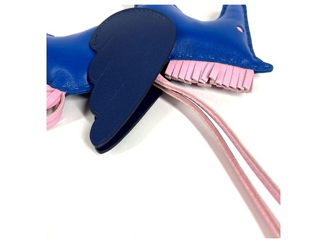 Hermès Llavero Caballo Hermes Cheval Rodeo Pegasus MM Rosa Azul - vista 5