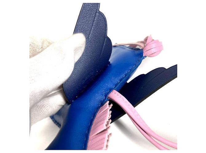 Hermès Llavero Caballo Hermes Cheval Rodeo Pegasus MM Rosa Azul - vista 7