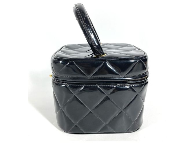 Vanity Beauty Case Chanel Vintage Matelassé Nero - vista 2