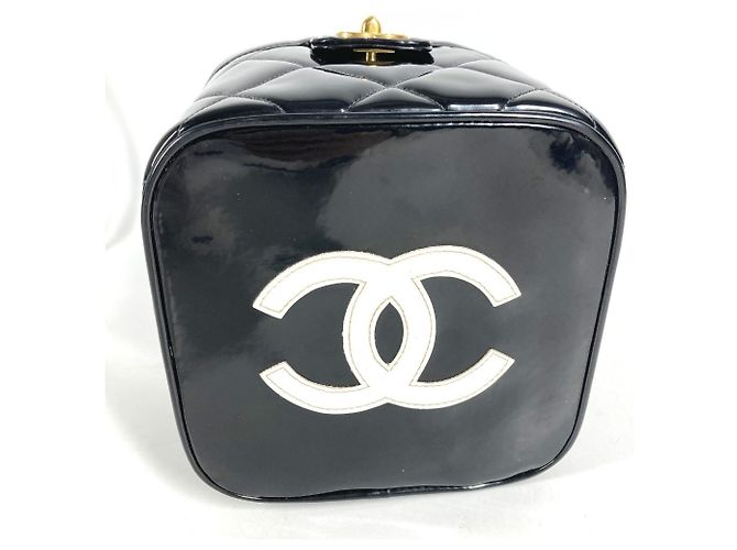 Vanity Beauty Case Chanel Vintage Matelassé Nero - vista 6