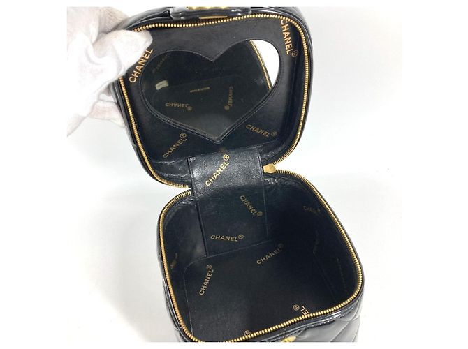 Vanity Beauty Case Chanel Vintage Matelassé Nero - vista 9