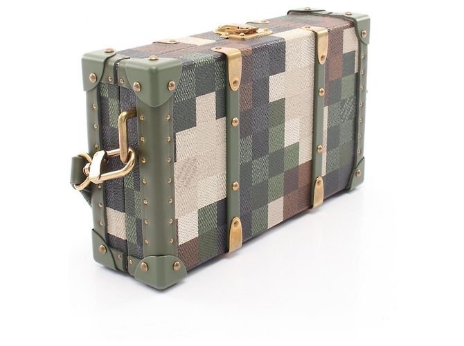 Borsa a Spalla Louis Vuitton Neo Wallet Trunk Damouflage Multicolore Cachi - vista 2