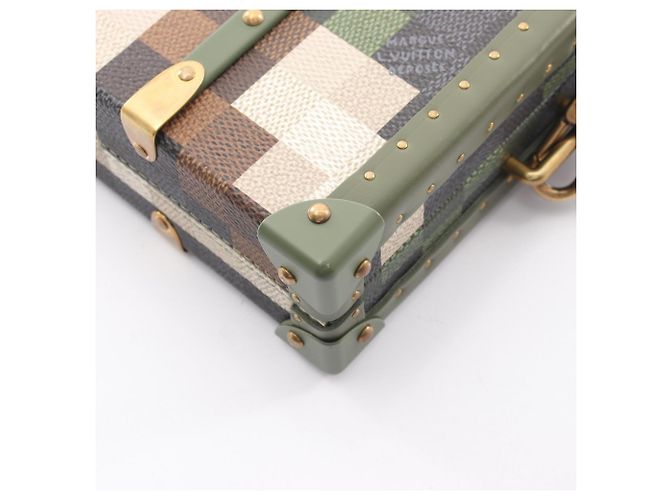 Borsa a Spalla Louis Vuitton Neo Wallet Trunk Damouflage Multicolore Cachi - vista 5