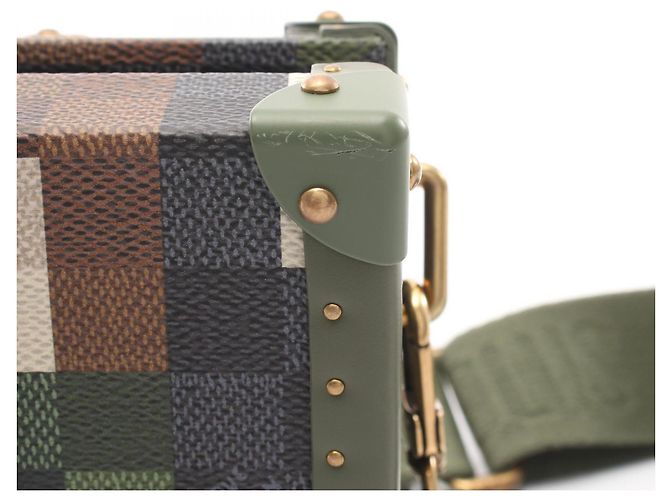Borsa a Spalla Louis Vuitton Neo Wallet Trunk Damouflage Multicolore Cachi - vista 8