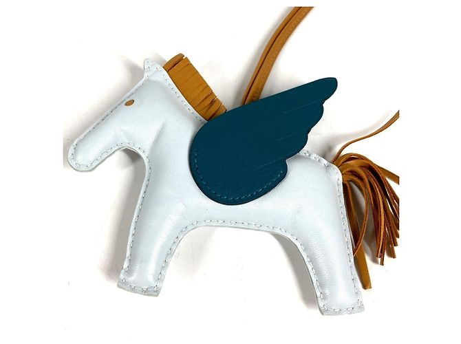Hermès PORTACHIAVI CAVALLO HERMES Cheval Rodeo Pegasus MM Accessorio per borsa Blu Verde - vista 2
