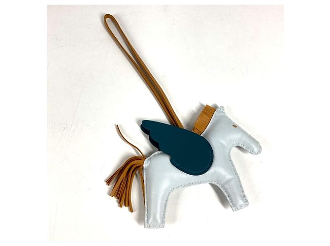 Hermès PORTACHIAVI CAVALLO HERMES Cheval Rodeo Pegasus MM Accessorio per borsa Blu Verde - vista 5