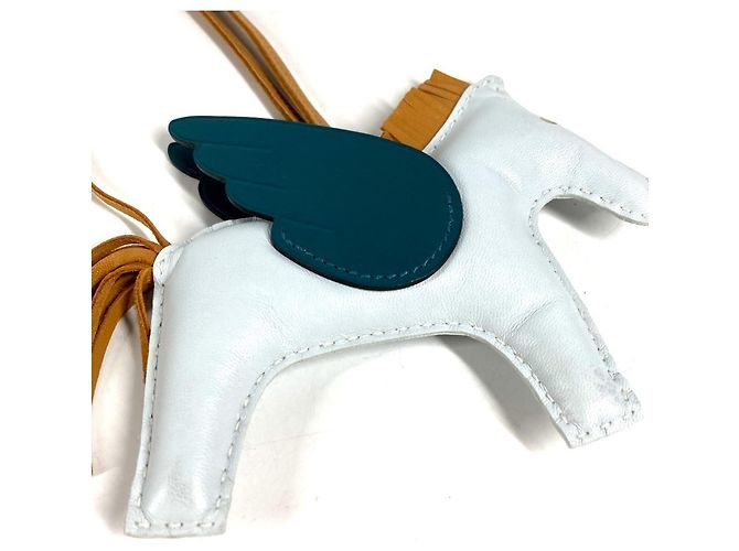Hermès PORTACHIAVI CAVALLO HERMES Cheval Rodeo Pegasus MM Accessorio per borsa Blu Verde - vista 6