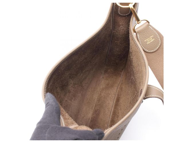 Hermès Borsa Hermes Evelyne 3 Trois PM Marrone Taupe - vista 3