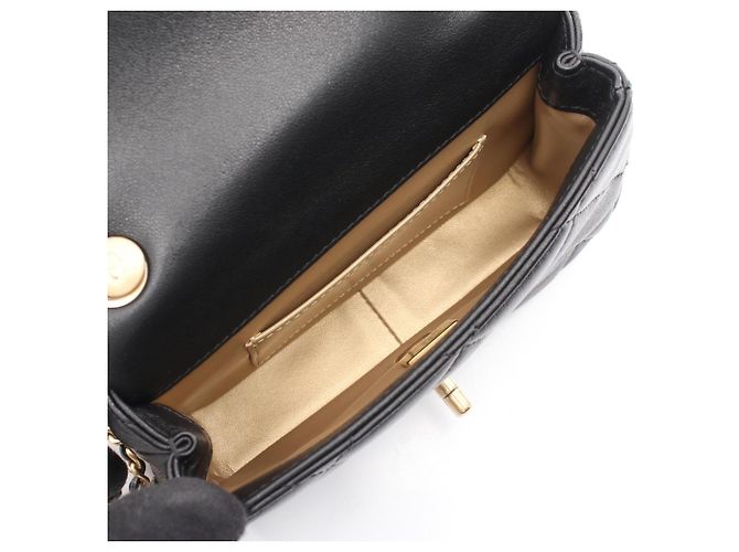 Borsa a Spalla Chanel Mini Matelassé Nero - vista 3
