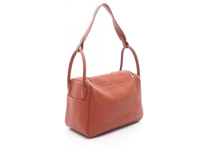 Hermès Borsa a tracolla Hermes Lindy 30 Cuivre Marrone - vista 2