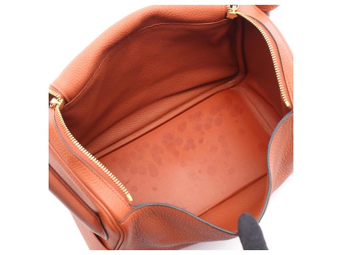 Hermès Borsa a tracolla Hermes Lindy 30 Cuivre Marrone - vista 3