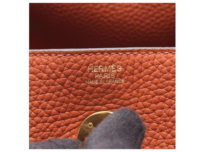 Hermès Borsa a tracolla Hermes Lindy 30 Cuivre Marrone - vista 4