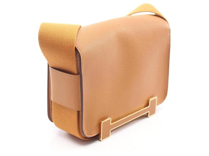 Hermès Borsa a tracolla Hermes Geta Marrone - vista 2