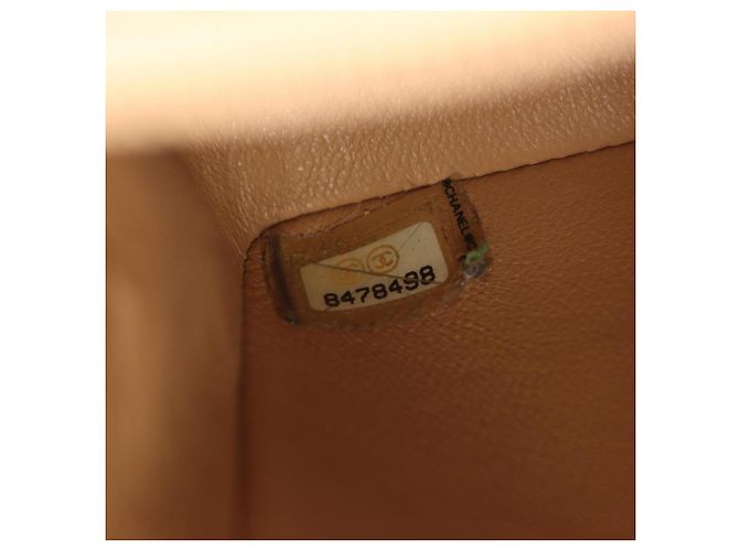 Borsa a Spalla Chanel Mini Matelassé Beige - vista 5