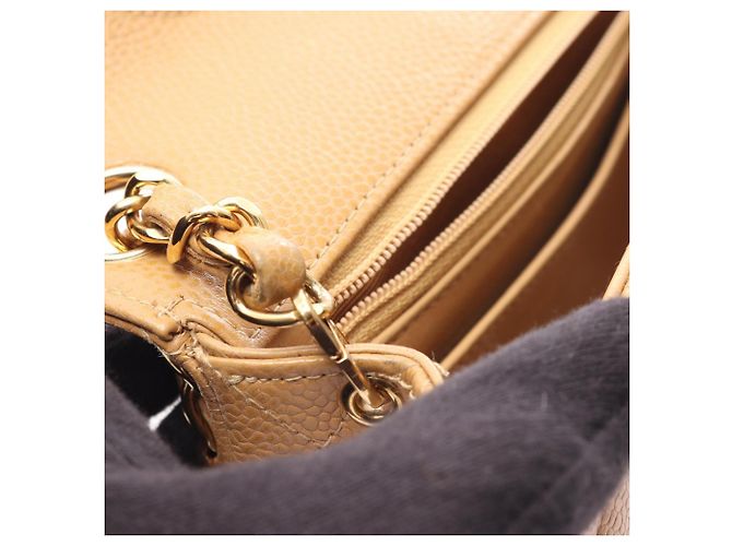 Borsa a Spalla Chanel Mini Matelassé Beige - vista 7