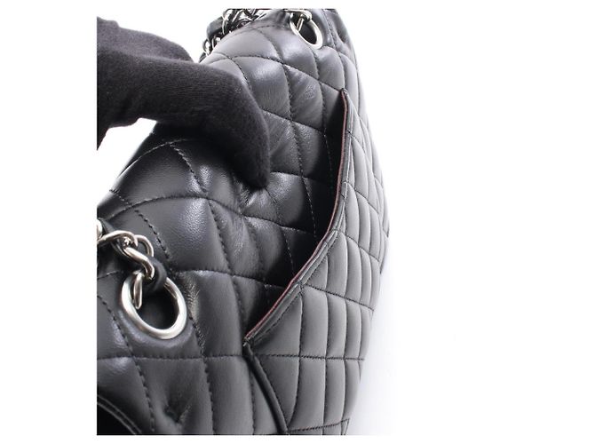 Borsa a Spalla Chanel Matelassé Double Flap Nero - vista 6
