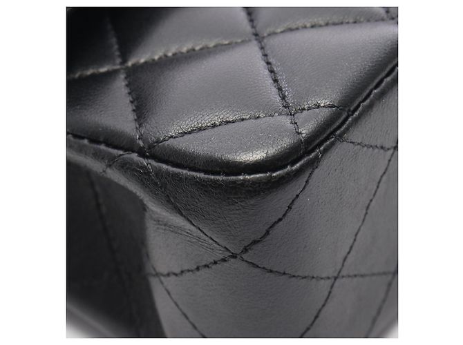 Borsa a Spalla Chanel Matelassé Double Flap Nero - vista 9