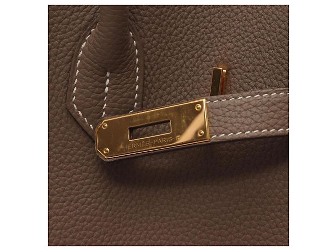 Hermès Hermes Birkin 35 Etoupe Handtasche Braun - Ansicht 9