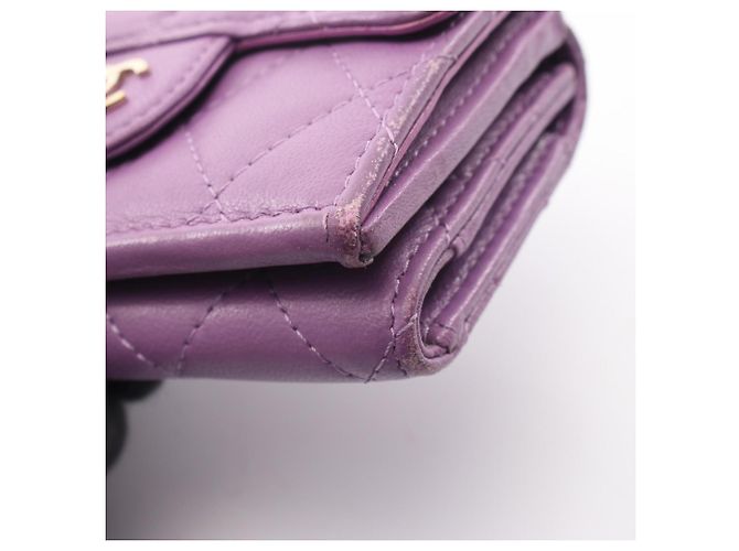 Cartera Plegable Chanel Classic Small Flap Púrpura - vista 10