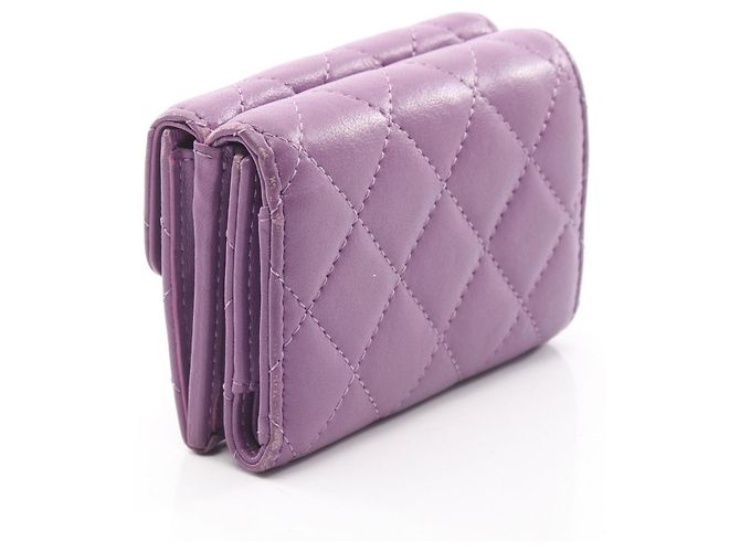 Cartera Plegable Chanel Classic Small Flap Púrpura - vista 2