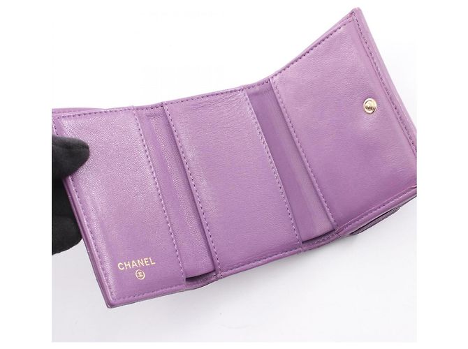 Cartera Plegable Chanel Classic Small Flap Púrpura - vista 3