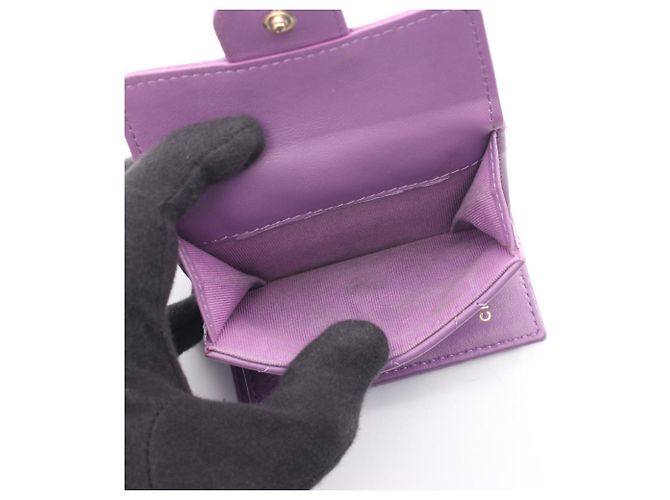 Cartera Plegable Chanel Classic Small Flap Púrpura - vista 4