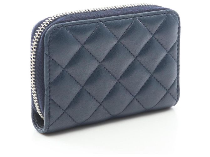 Monedero Matelassé Chanel Azul marino - vista 2