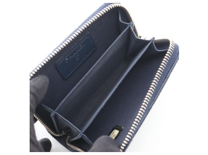 Monedero Matelassé Chanel Azul marino - vista 3