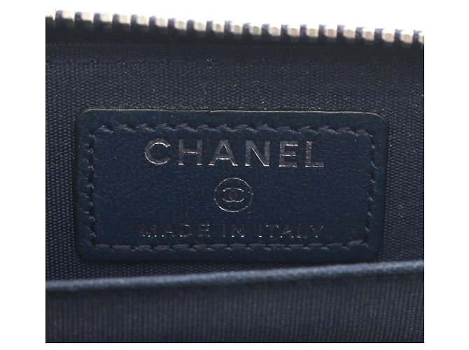 Monedero Matelassé Chanel Azul marino - vista 4