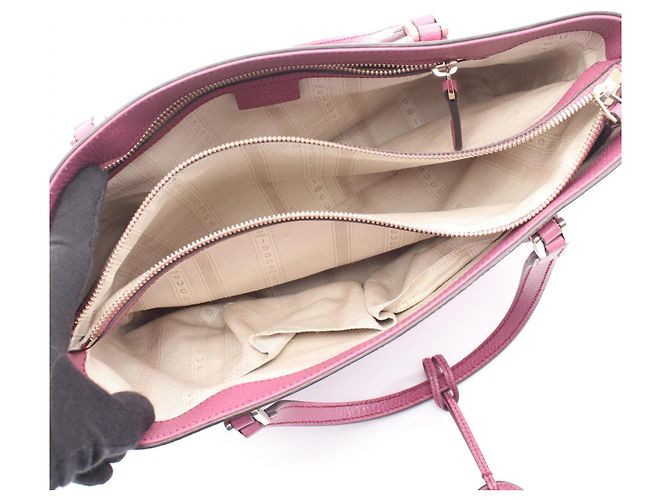 Borsa Tote Gucci Interlocking G Porpora - vista 3