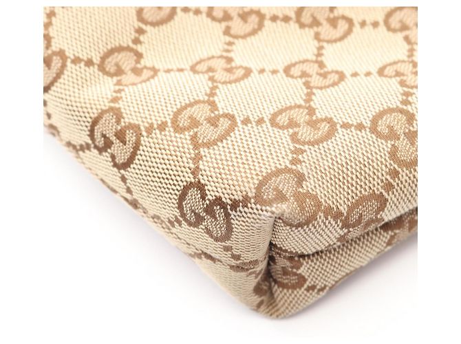 Borsa a Spalla Gucci GG Canvas Beige Crudo - vista 5
