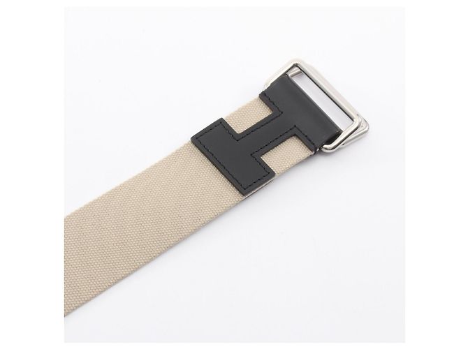 Cinturón Hermès Nomade 40 Negro Beige - vista 2