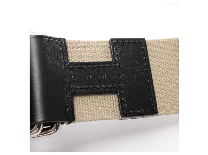 Cinturón Hermès Nomade 40 Negro Beige - vista 5