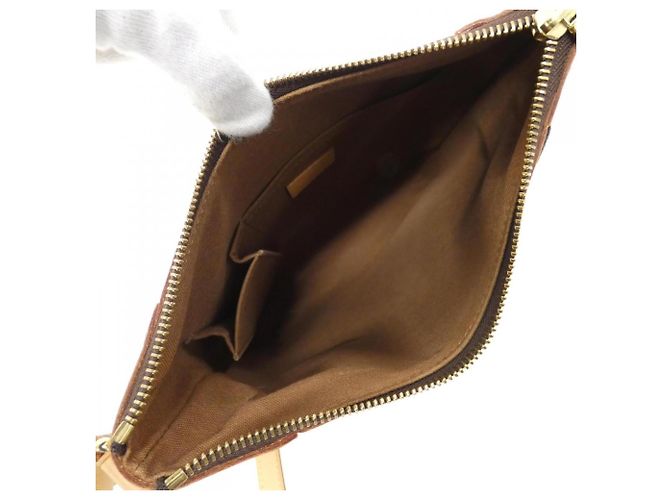 Borsa a Spalla Louis Vuitton Monogram Odeon PM Marrone Monogramma - vista 7