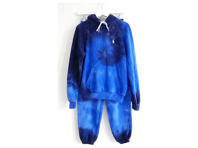 Polo Ralph Lauren Ensemble Sweat à Capuche et Jogging Tie-Dye Bleu Bleu foncé - vue 2