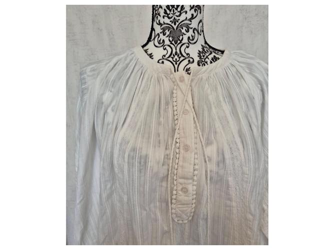 Autre Marque Blusa JS Millenium Algodón Blanco Bohemio - vista 2